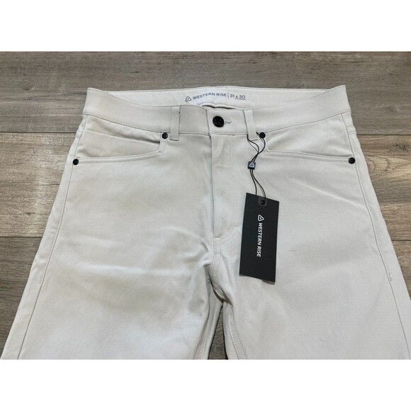 Western Rise AT Pants Mens Size 31x30 Stone Stretch Stain Resistant Nylon Casual - Picture 2 of 10